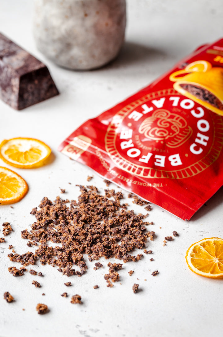 Orange Hot Chocolate Made From Whole Cacao Bean. (Featured on ITV)