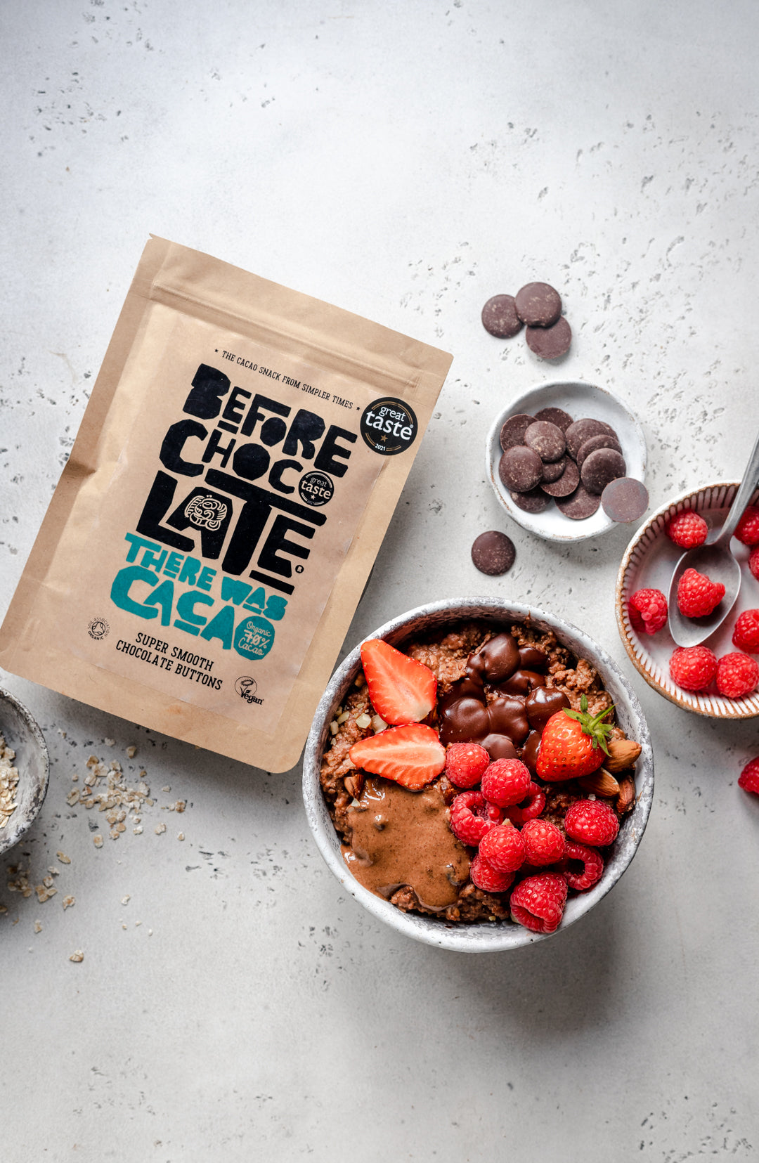 Organic Vegan Plain 70% Dark Chocolate Buttons