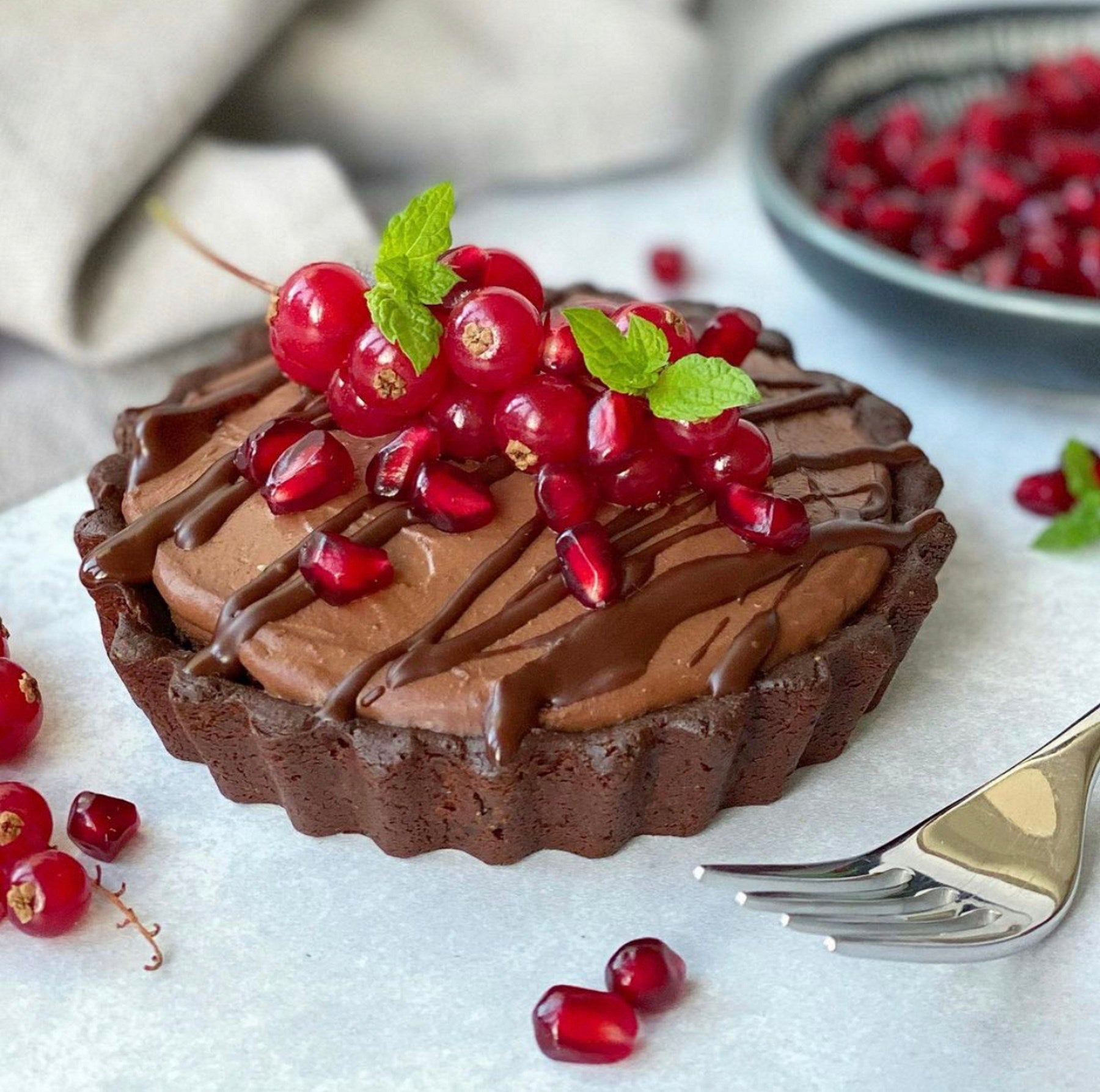 Organic, Dairy-free Dark Chocolate Tarts