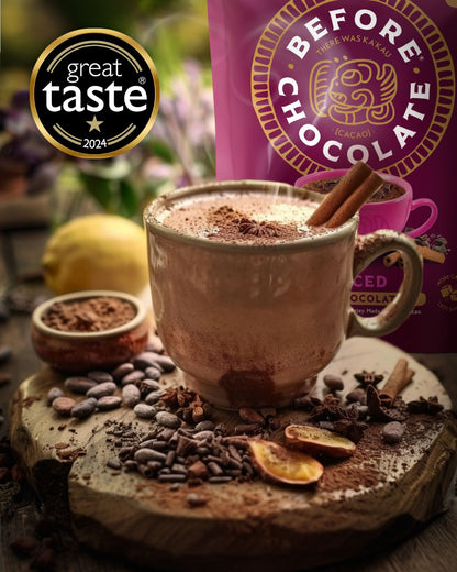 Spiced Hot Chocolate Made From Whole Cacao Bean